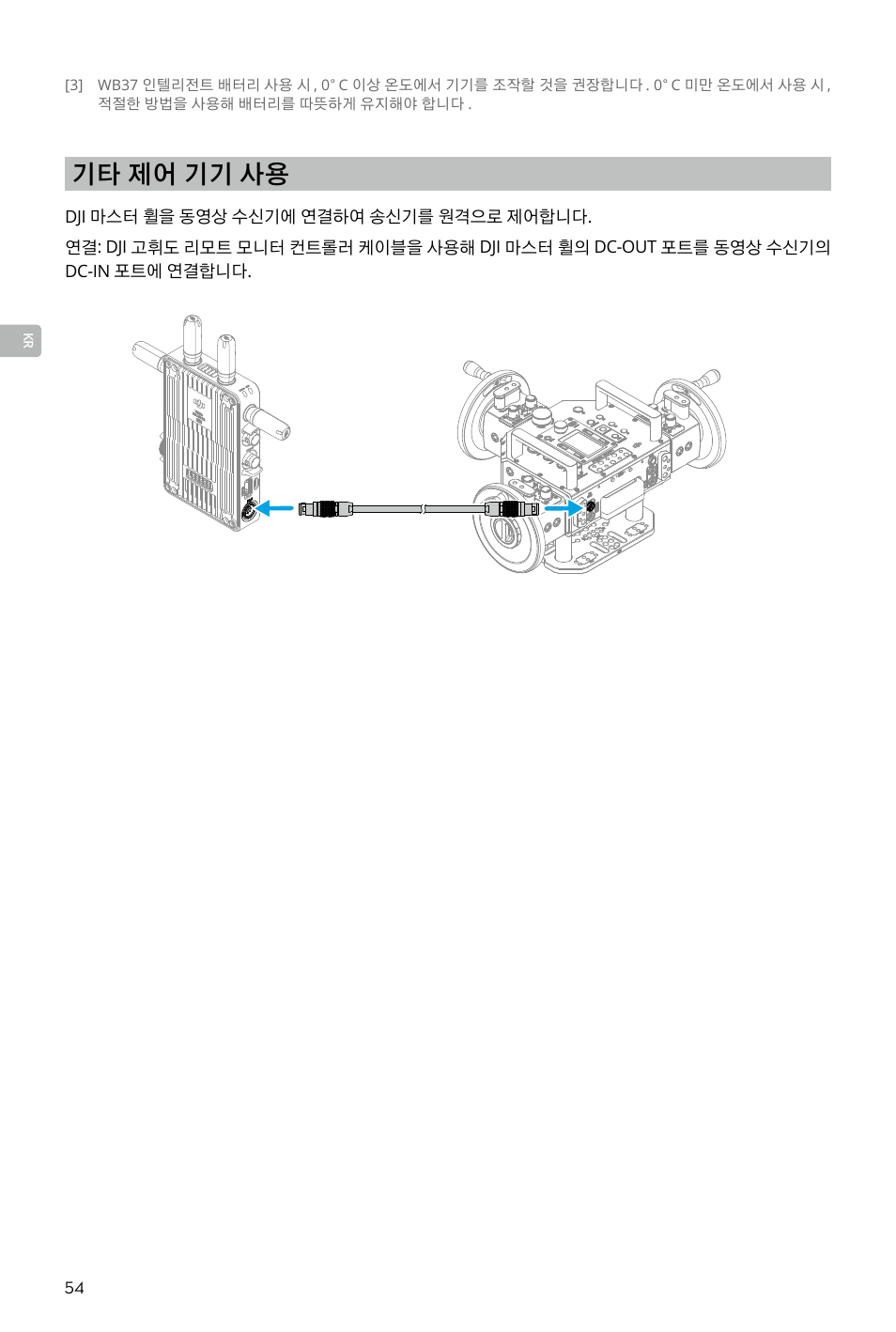 기타 제어 기기 사용 | DJI Transmission Standard TX/RX Combo User Manual | Page 54 / 133