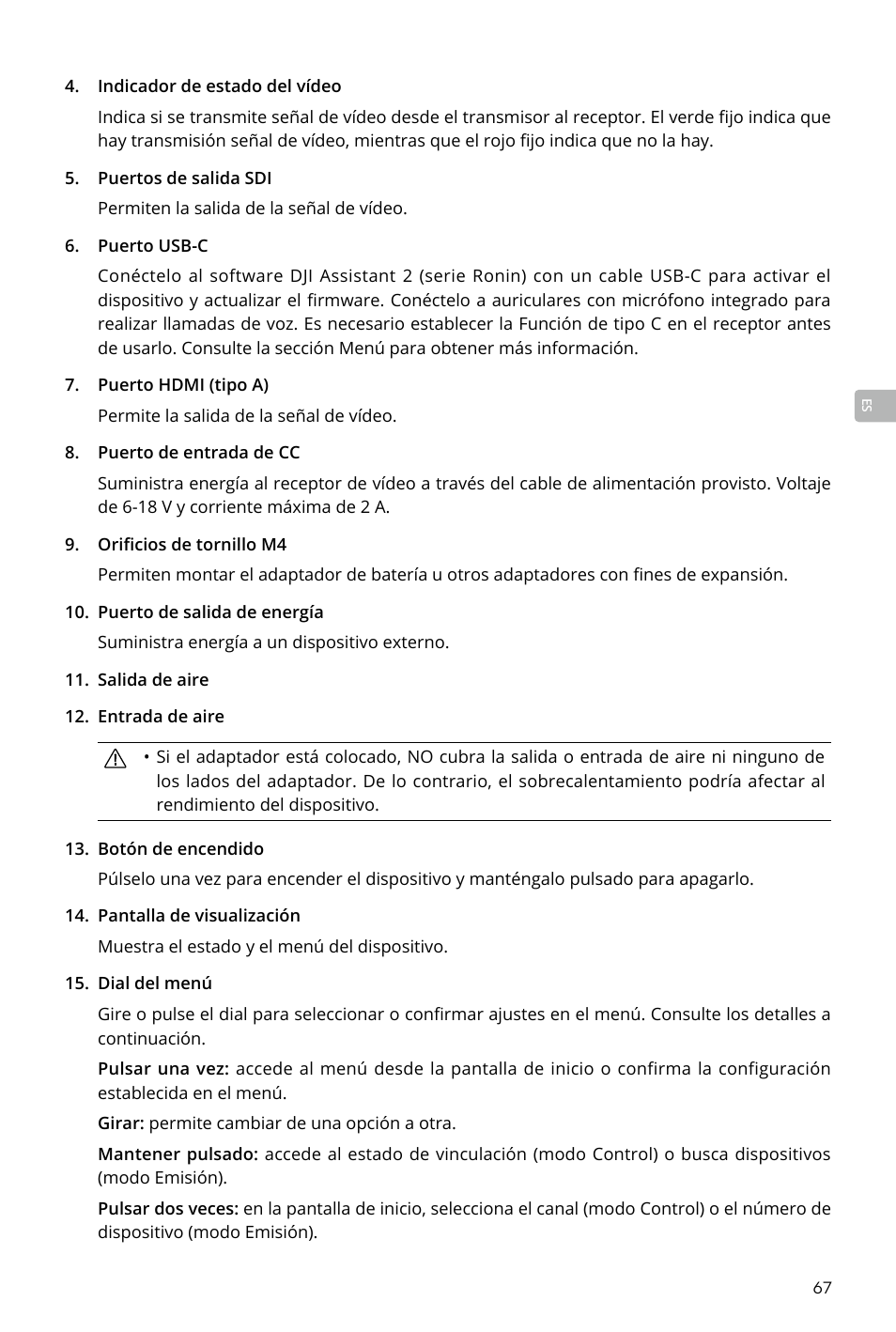 DJI Transmission Standard TX/RX Combo User Manual | Page 67 / 133