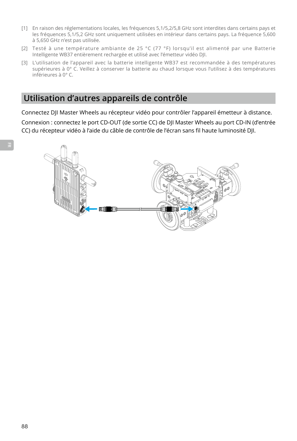 Utilisation d’autres appareils de contrôle | DJI Transmission Standard TX/RX Combo User Manual | Page 88 / 133