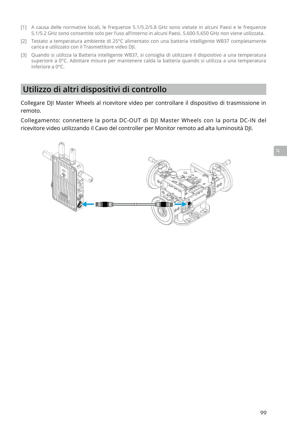 Utilizzo di altri dispositivi di controllo | DJI Transmission Standard TX/RX Combo User Manual | Page 99 / 133