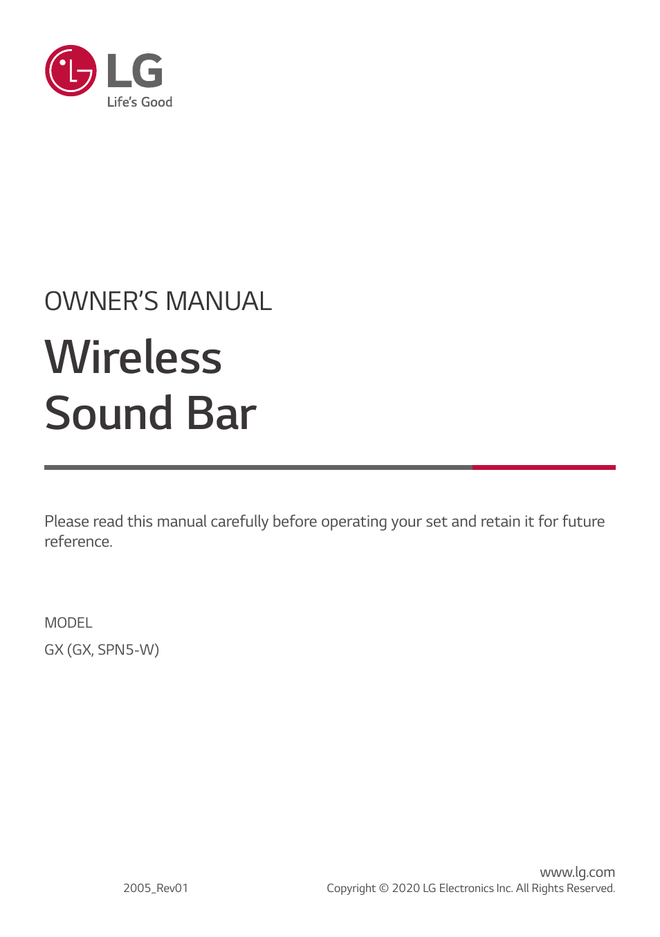 LG GX 420W 3.1-Channel Soundbar System User Manual | 47 pages