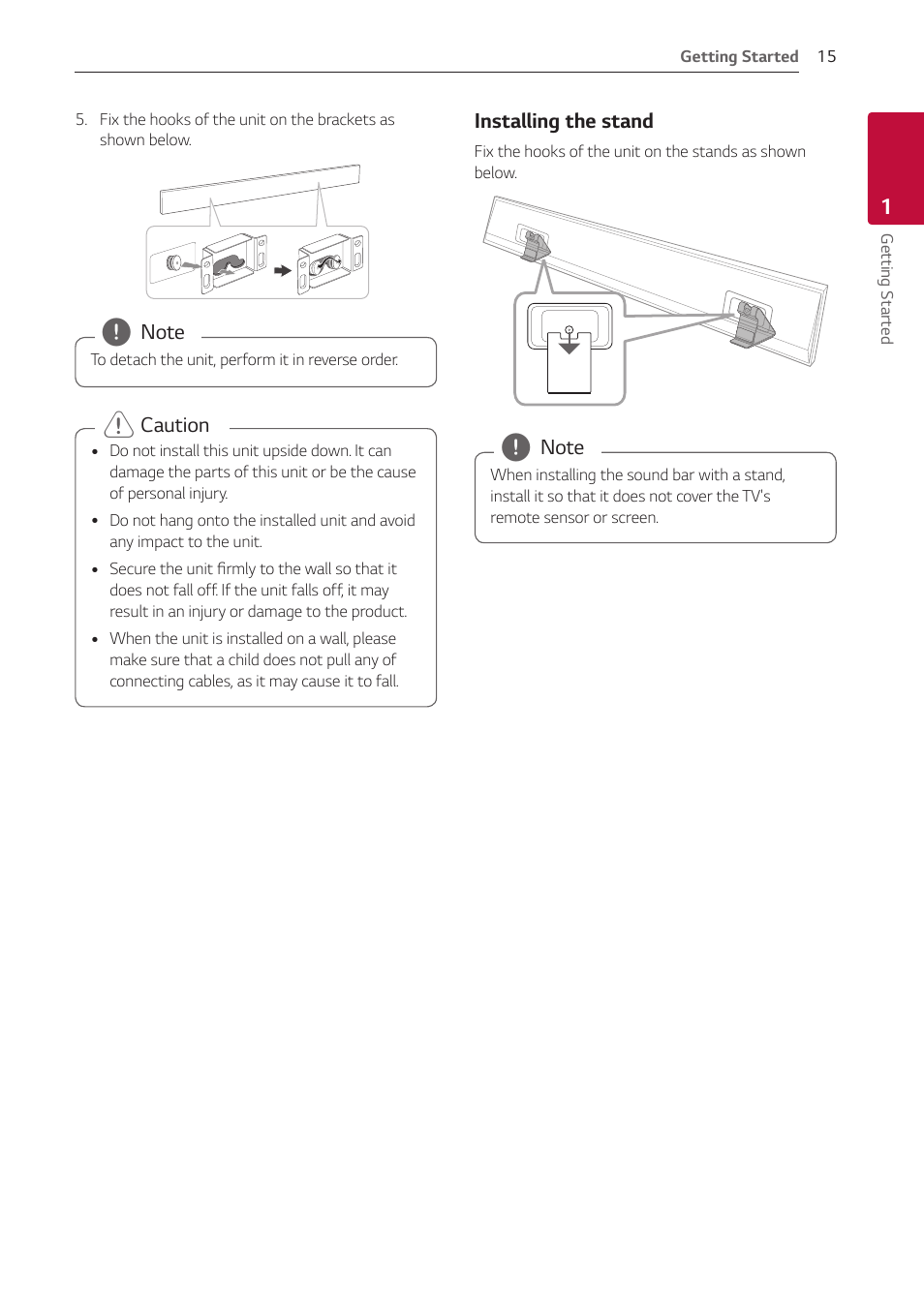 LG GX 420W 3.1-Channel Soundbar System User Manual | Page 15 / 47