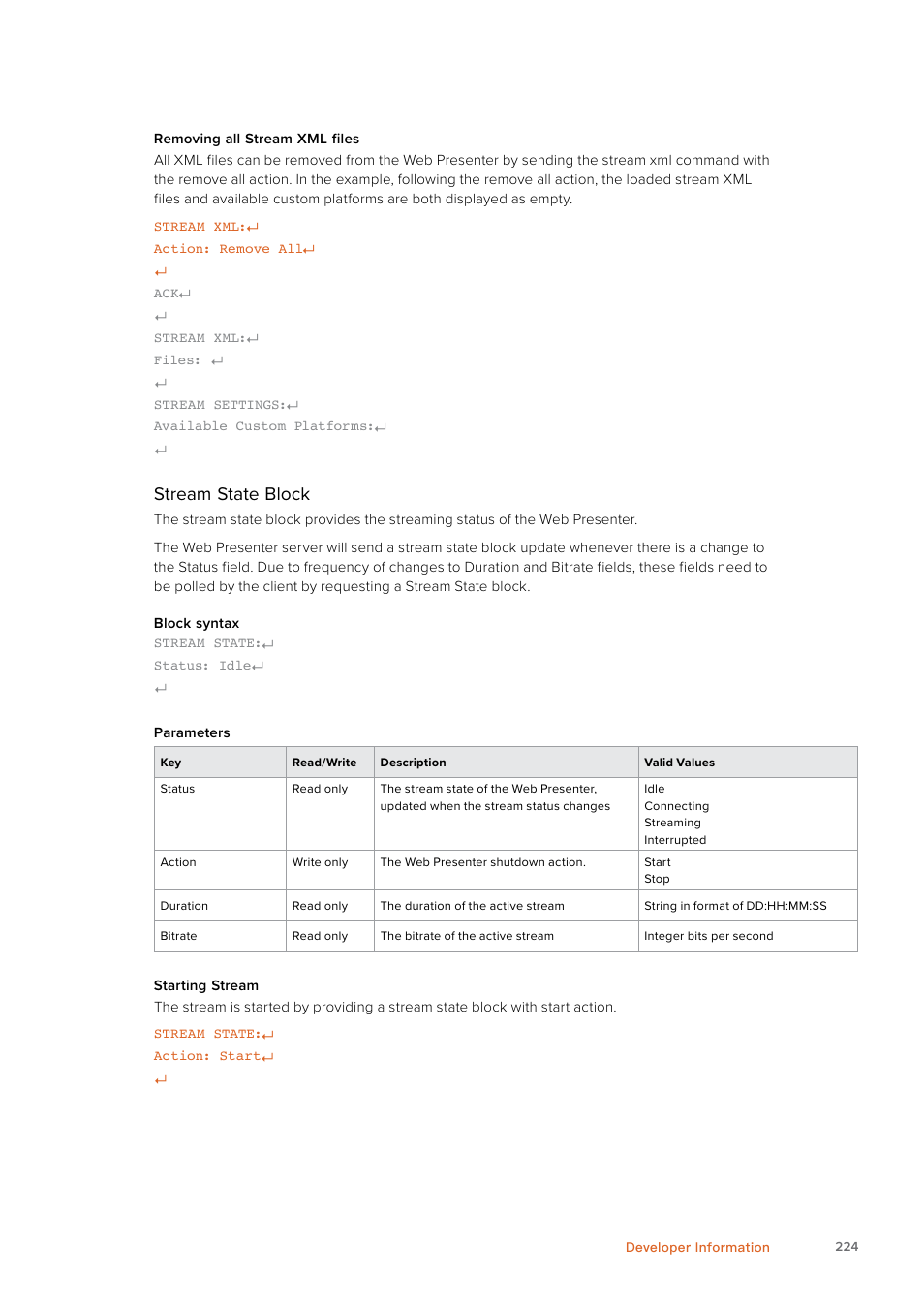 Stream, State, Block | Blackmagic Design Web Presenter 4K User Manual | Page 224 / 419