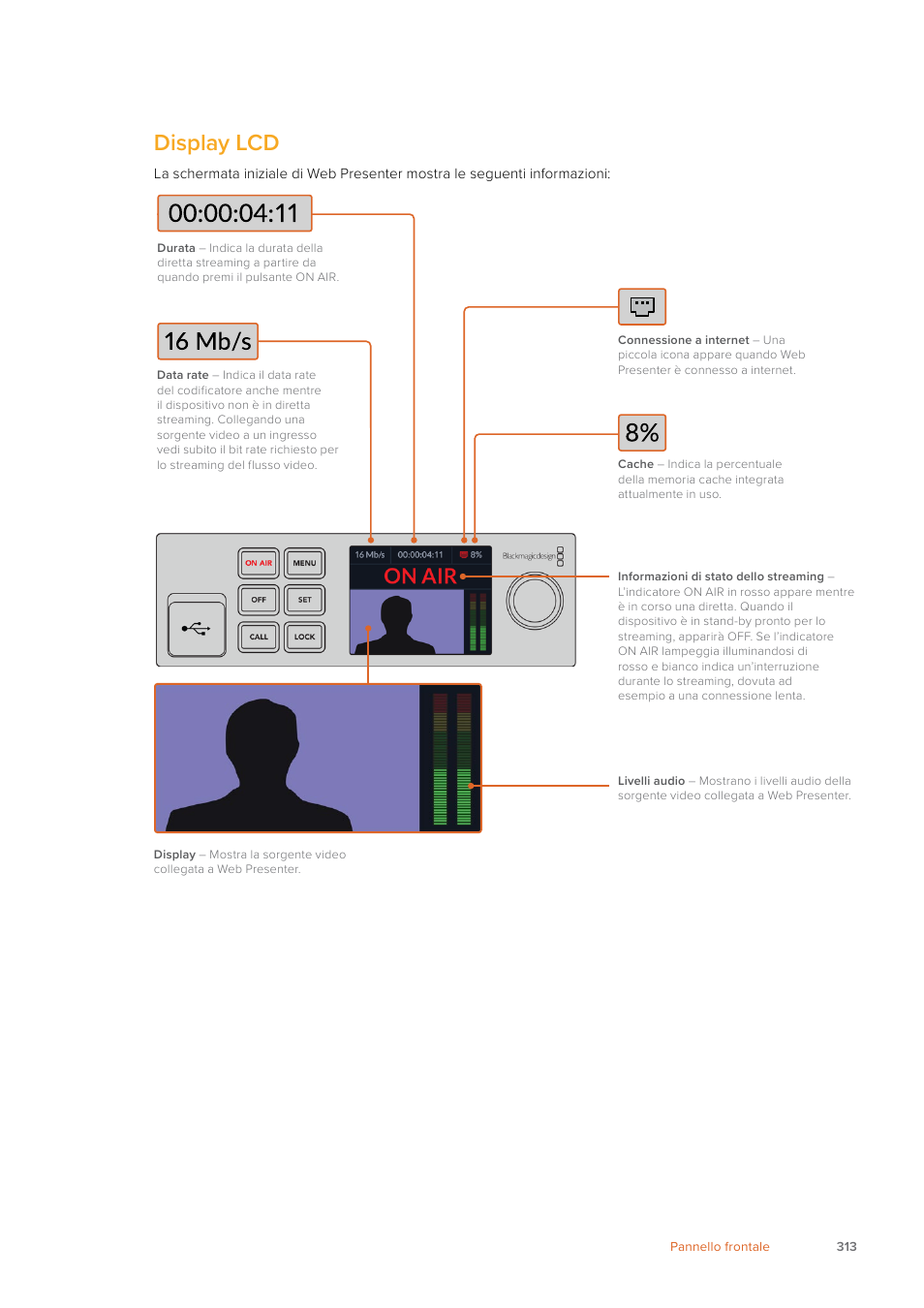 Display lcd | Blackmagic Design Web Presenter 4K User Manual | Page 313 / 419