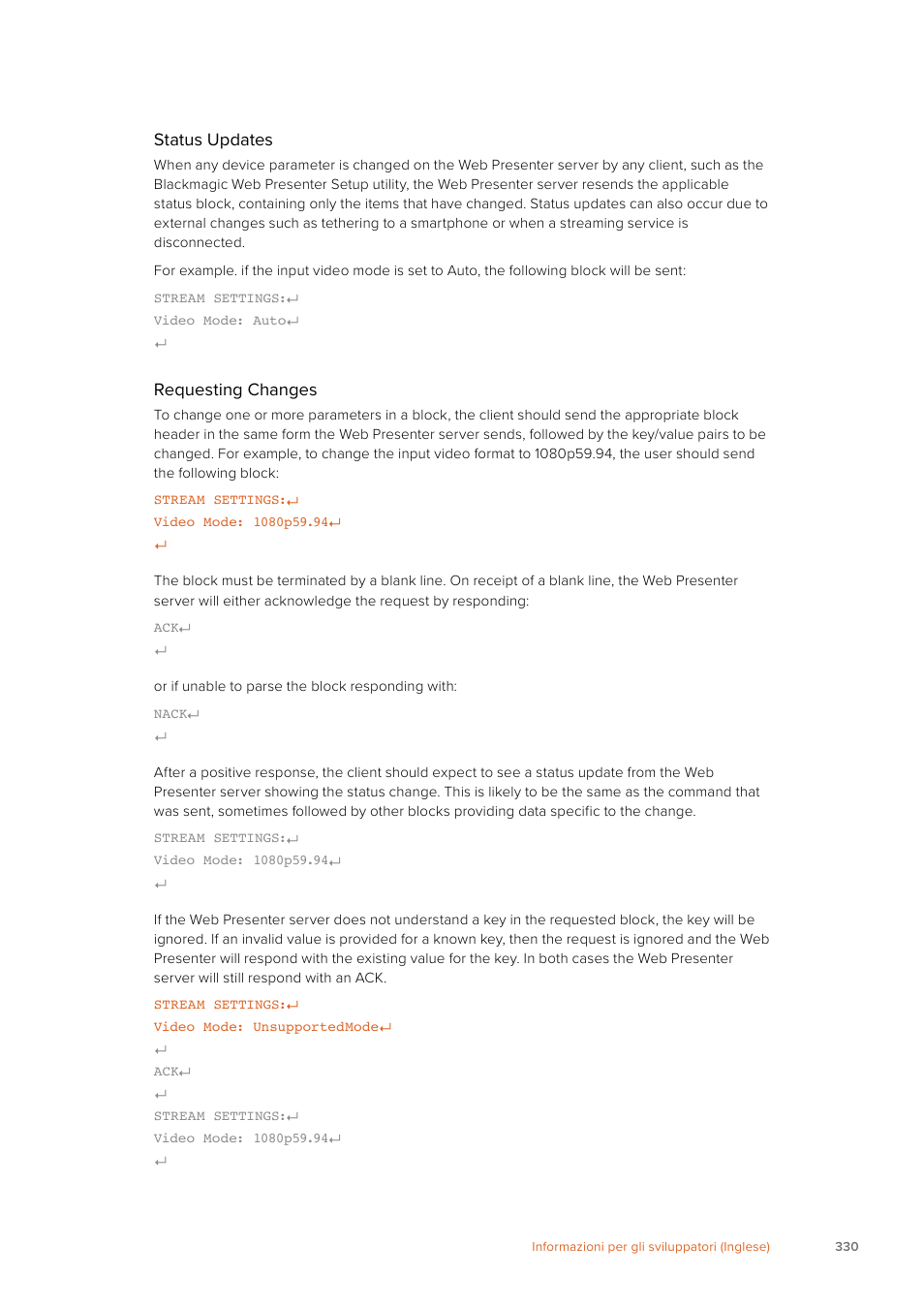 Status updates, Requesting changes | Blackmagic Design Web Presenter 4K User Manual | Page 330 / 419