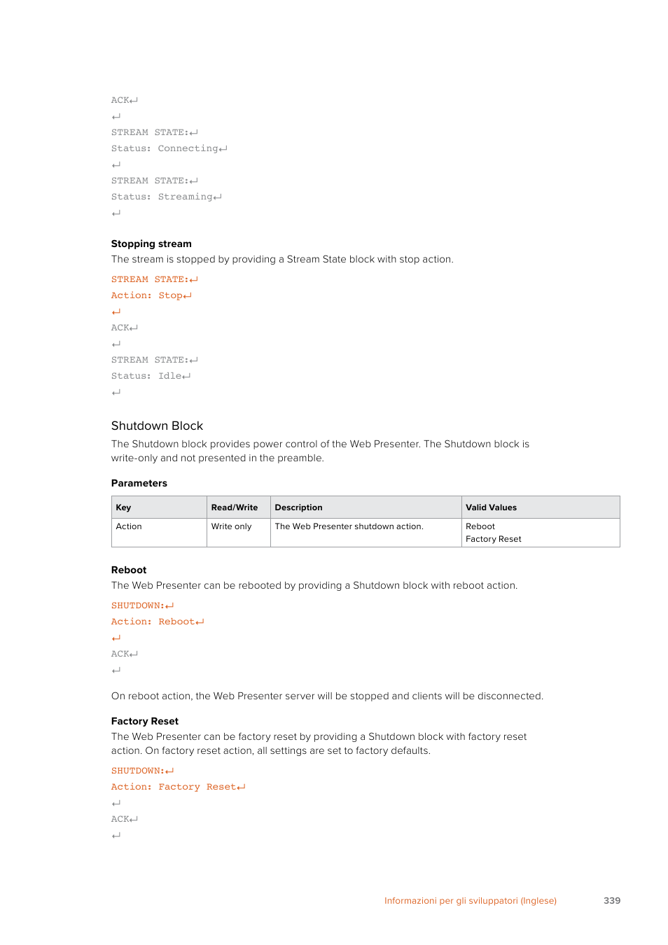 Shutdown block | Blackmagic Design Web Presenter 4K User Manual | Page 339 / 419