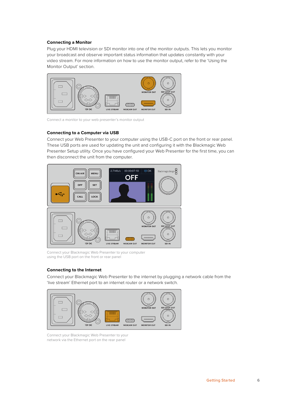 Blackmagic Design Web Presenter 4K User Manual | Page 6 / 419