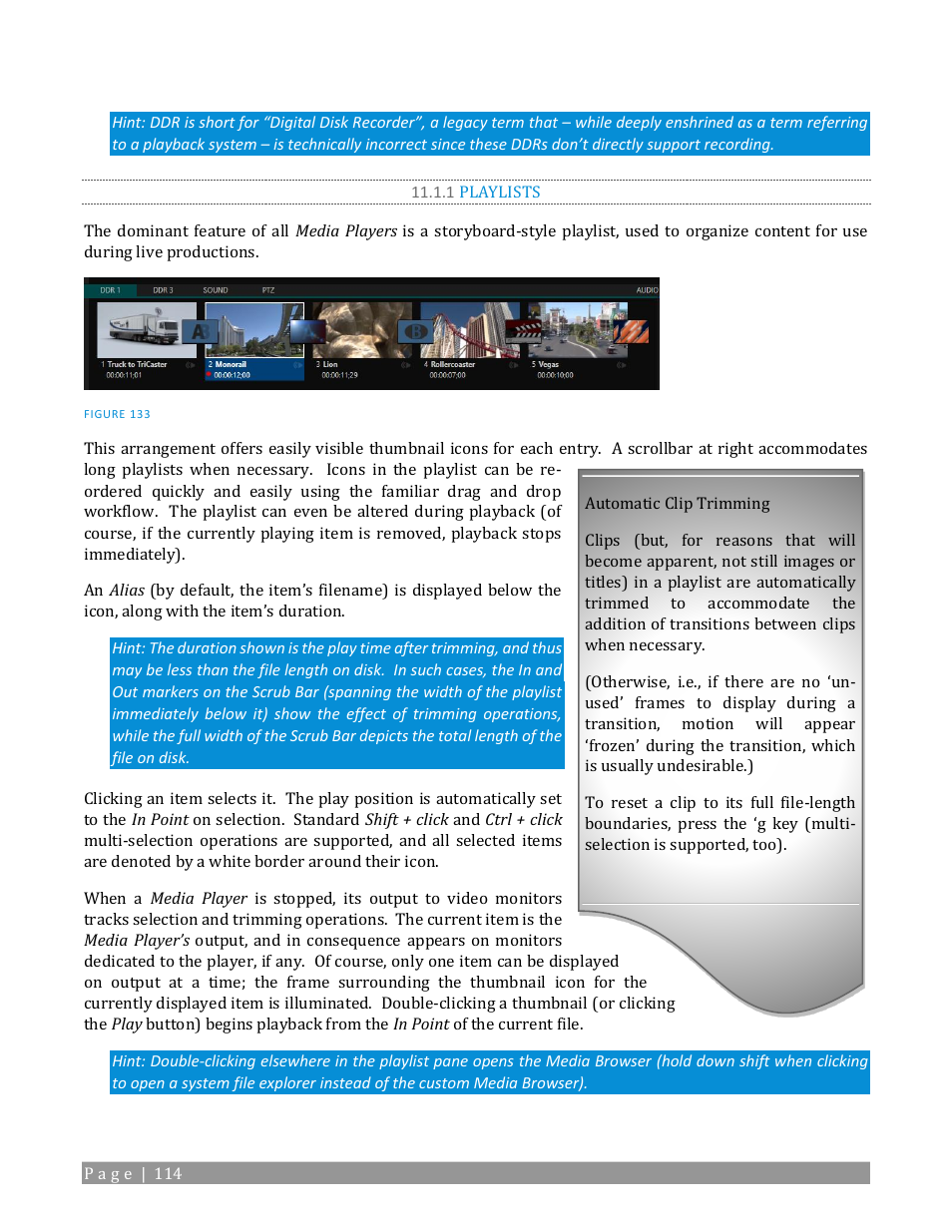 1 playlists | NewTek TriCaster TC1 (2 RU) User Manual | Page 130 / 350