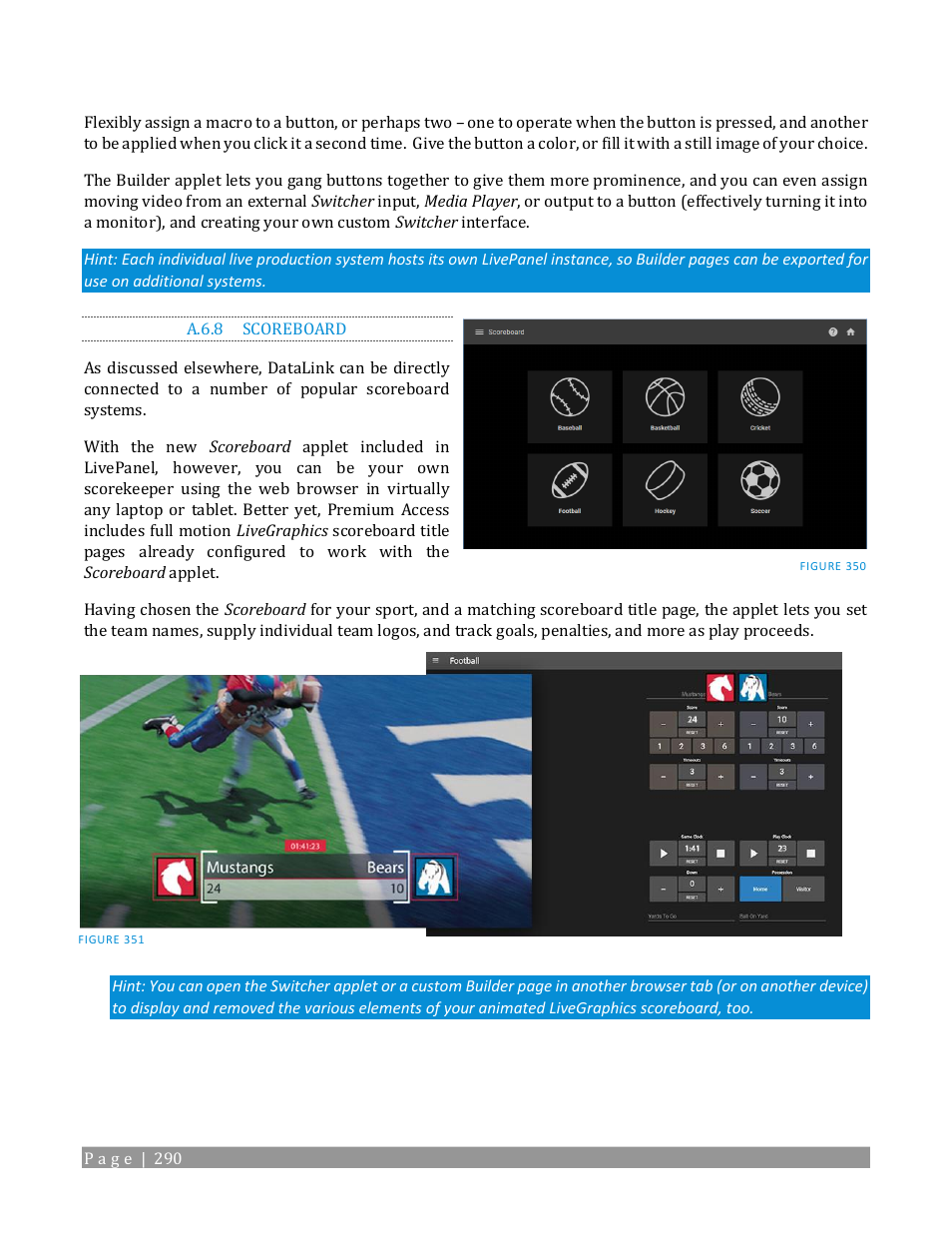 A.6.8, Scoreboard | NewTek TriCaster TC1 (2 RU) User Manual | Page 306 / 350