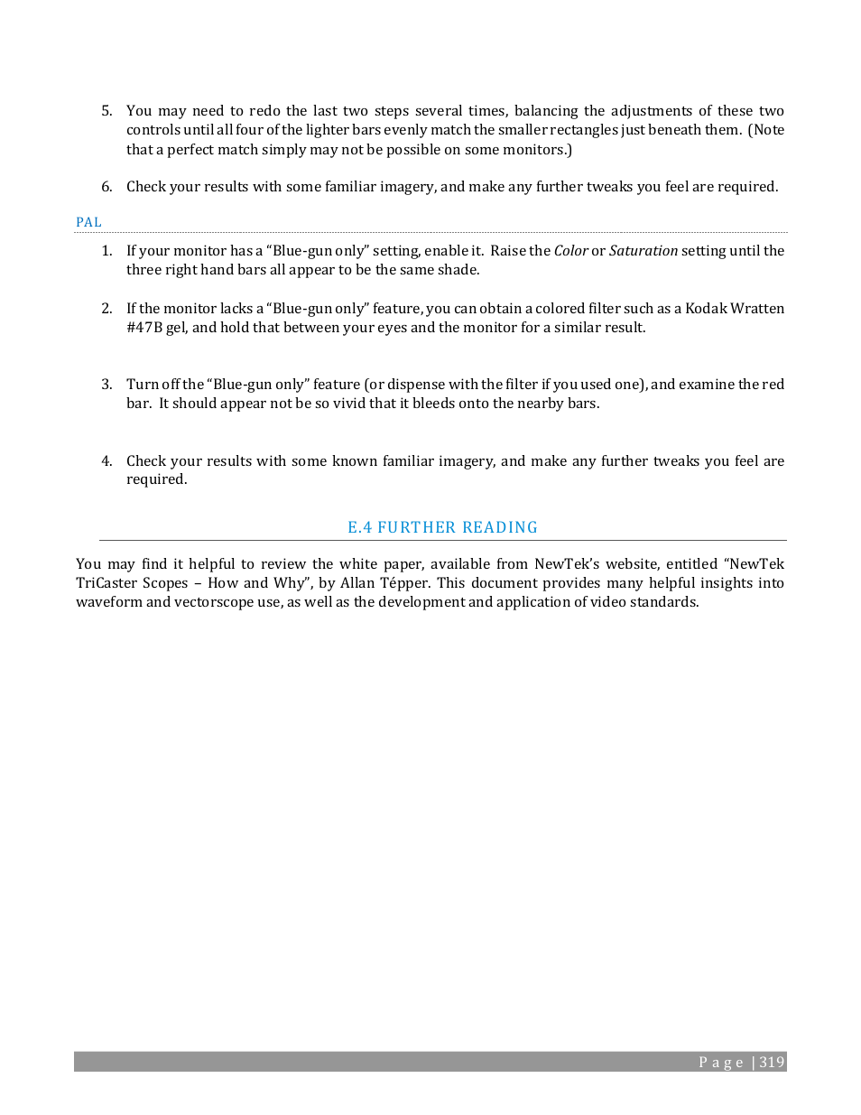 Further reading | NewTek TriCaster TC1 (2 RU) User Manual | Page 335 / 350