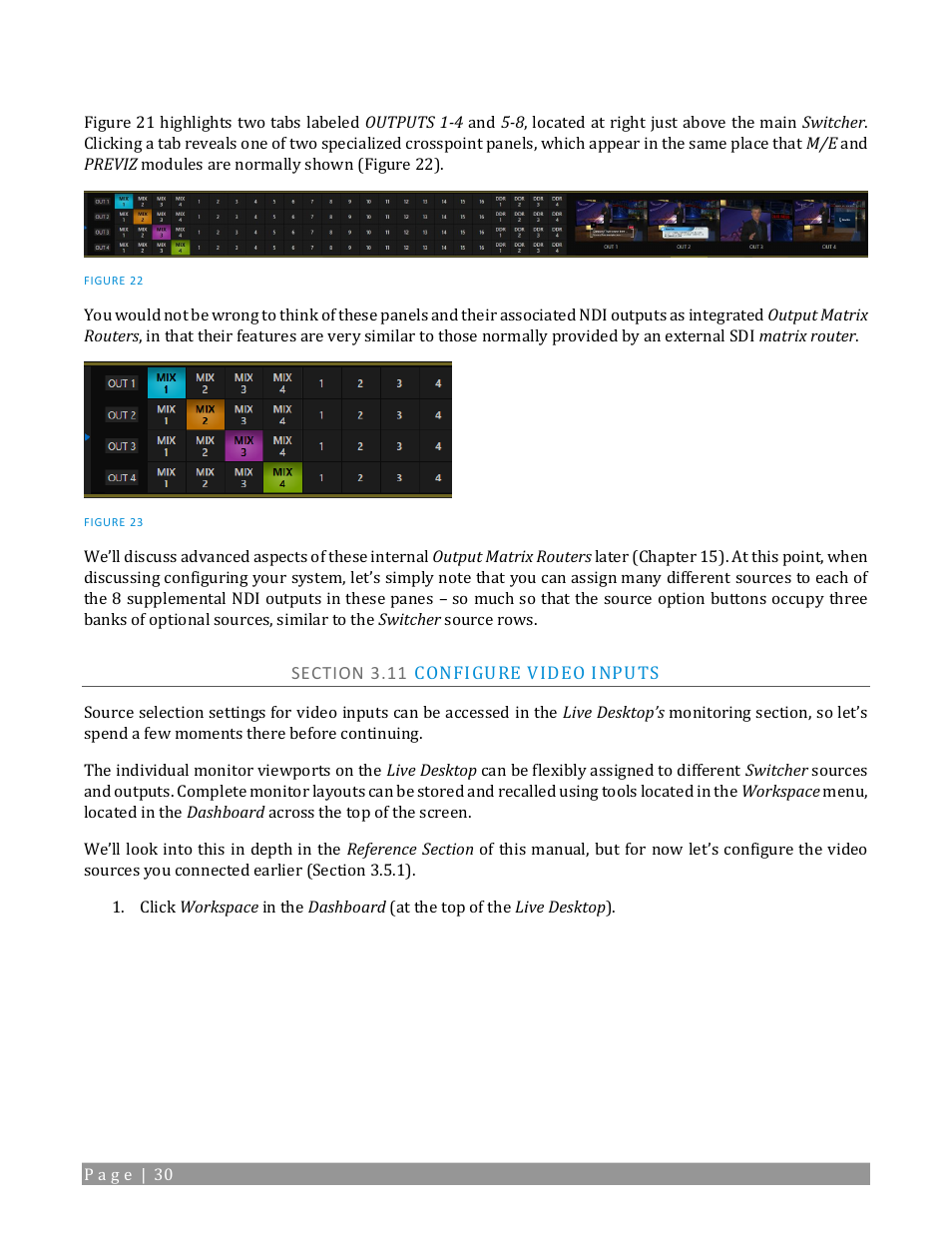 Section 3.11 configure video inputs | NewTek TriCaster TC1 (2 RU) User Manual | Page 46 / 350