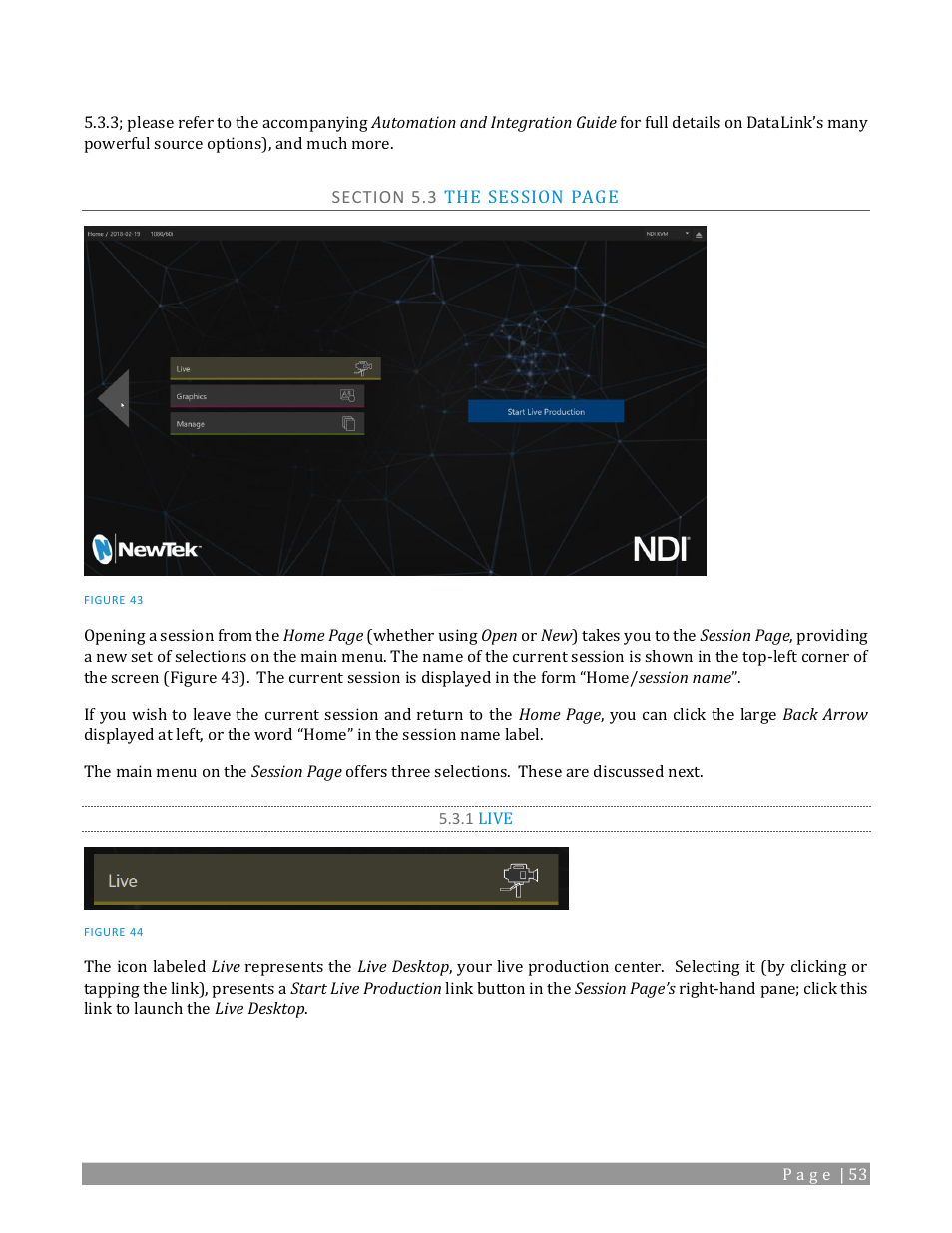 1 live | NewTek TriCaster TC1 (2 RU) User Manual | Page 69 / 350