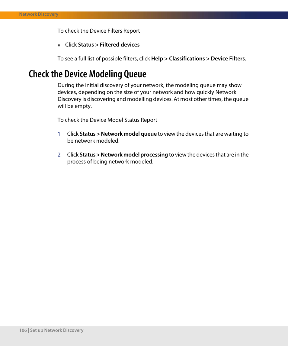 Check the device modeling queue | Dell DPND-523-EN12 User Manual | Page 106 / 170