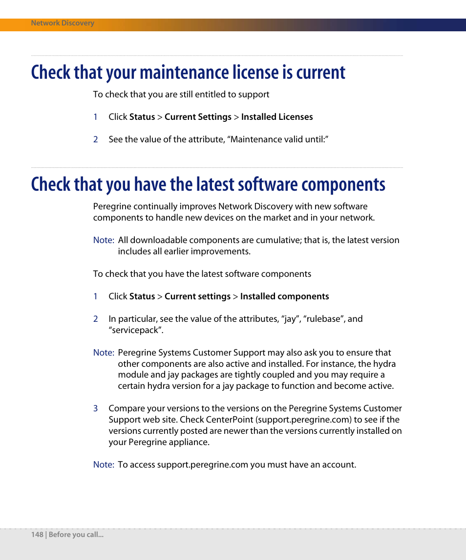 Check that your maintenance license is current, Check that you have the latest software components | Dell DPND-523-EN12 User Manual | Page 148 / 170