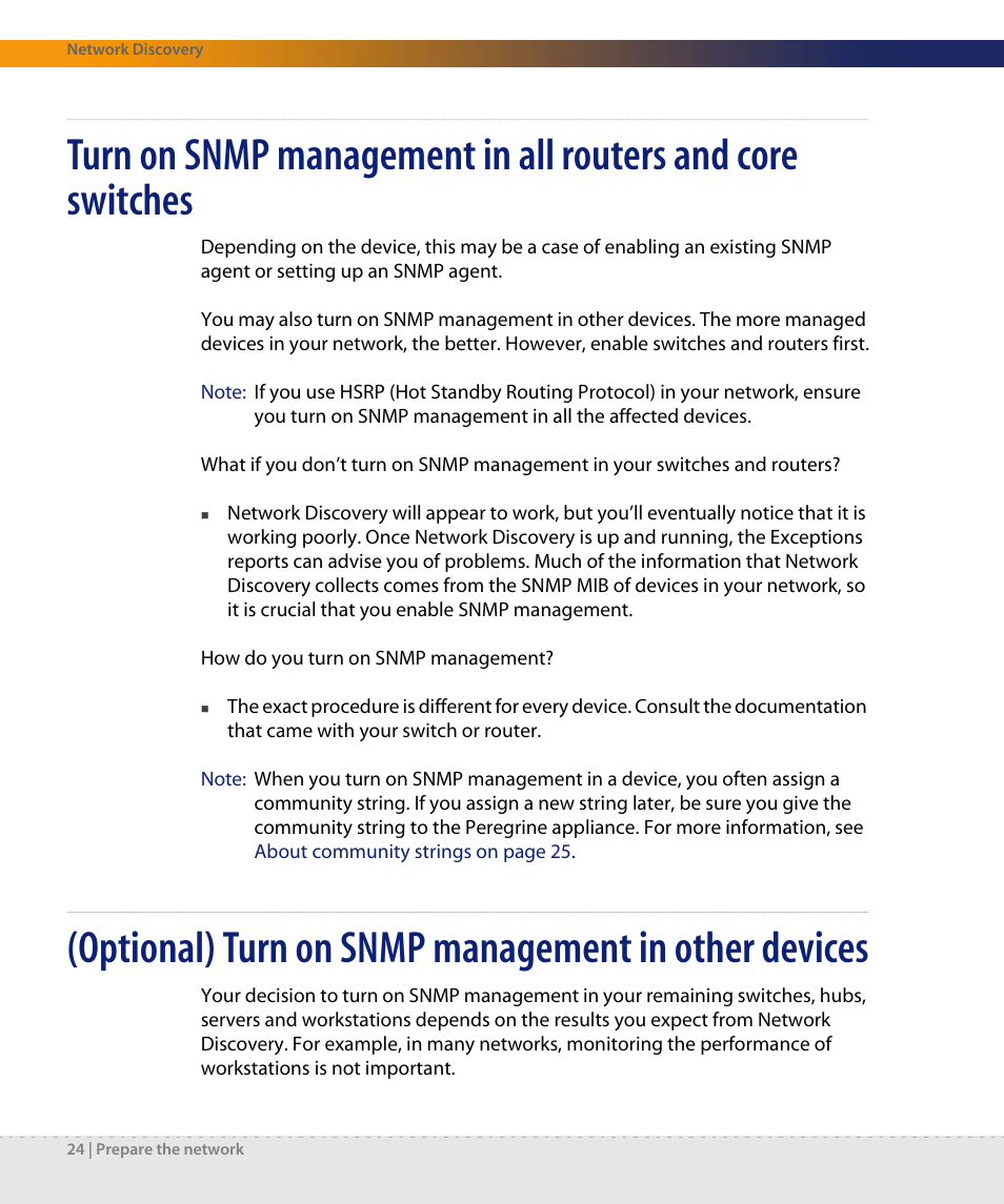 Optional) turn on snmp management in other devices | Dell DPND-523-EN12 User Manual | Page 24 / 170