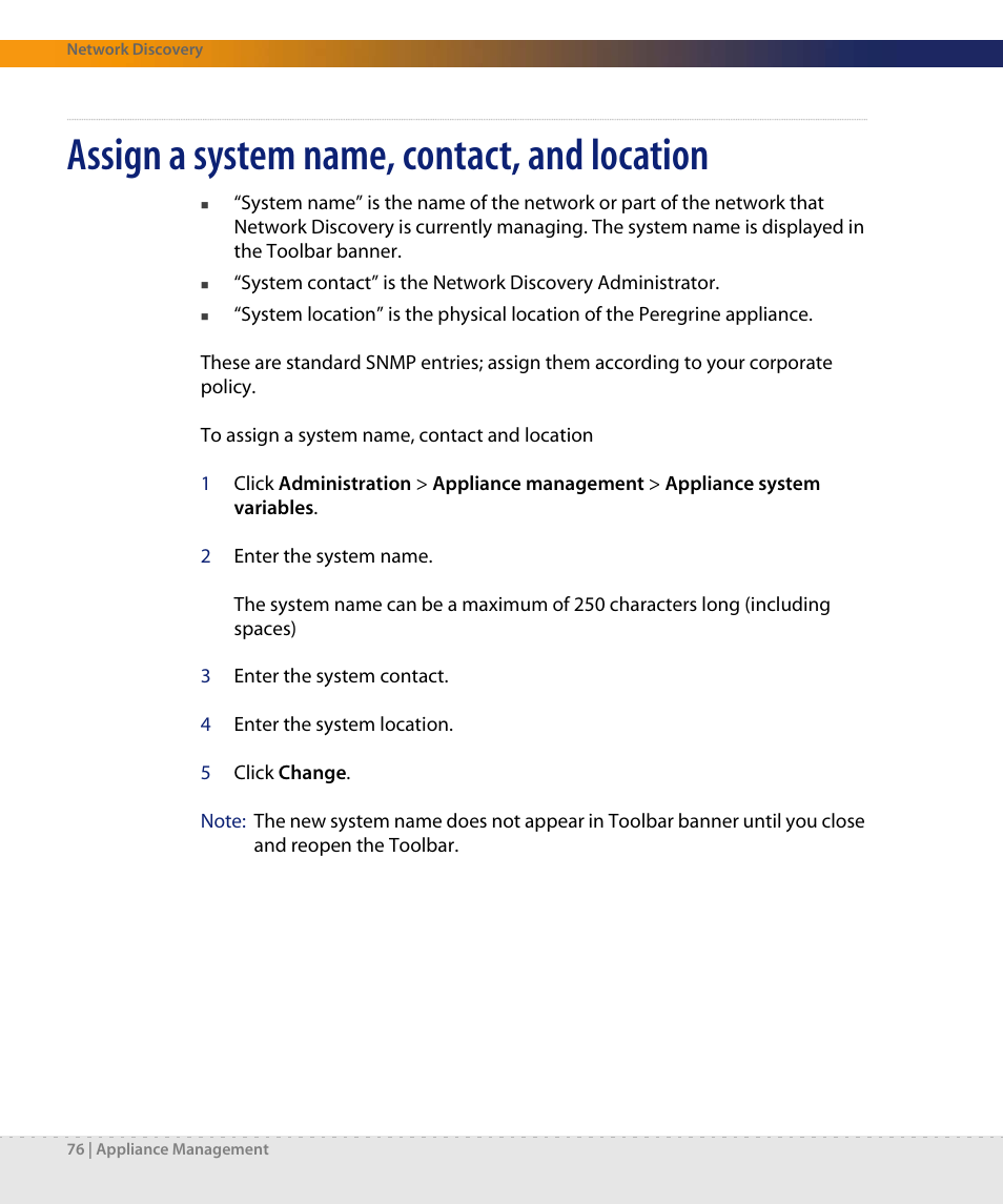 Assign a system name, contact, and location | Dell DPND-523-EN12 User Manual | Page 76 / 170