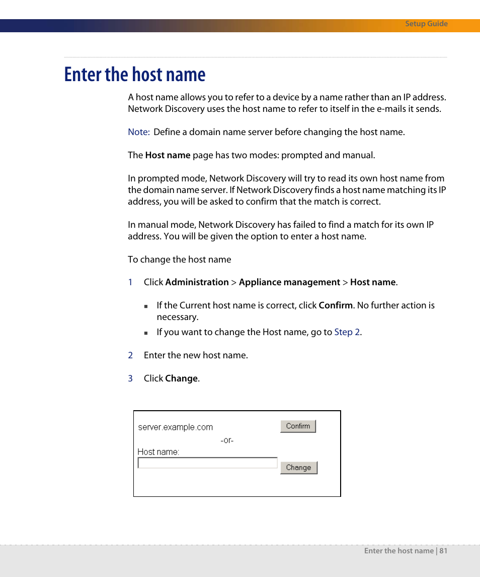 Enter the host name | Dell DPND-523-EN12 User Manual | Page 81 / 170