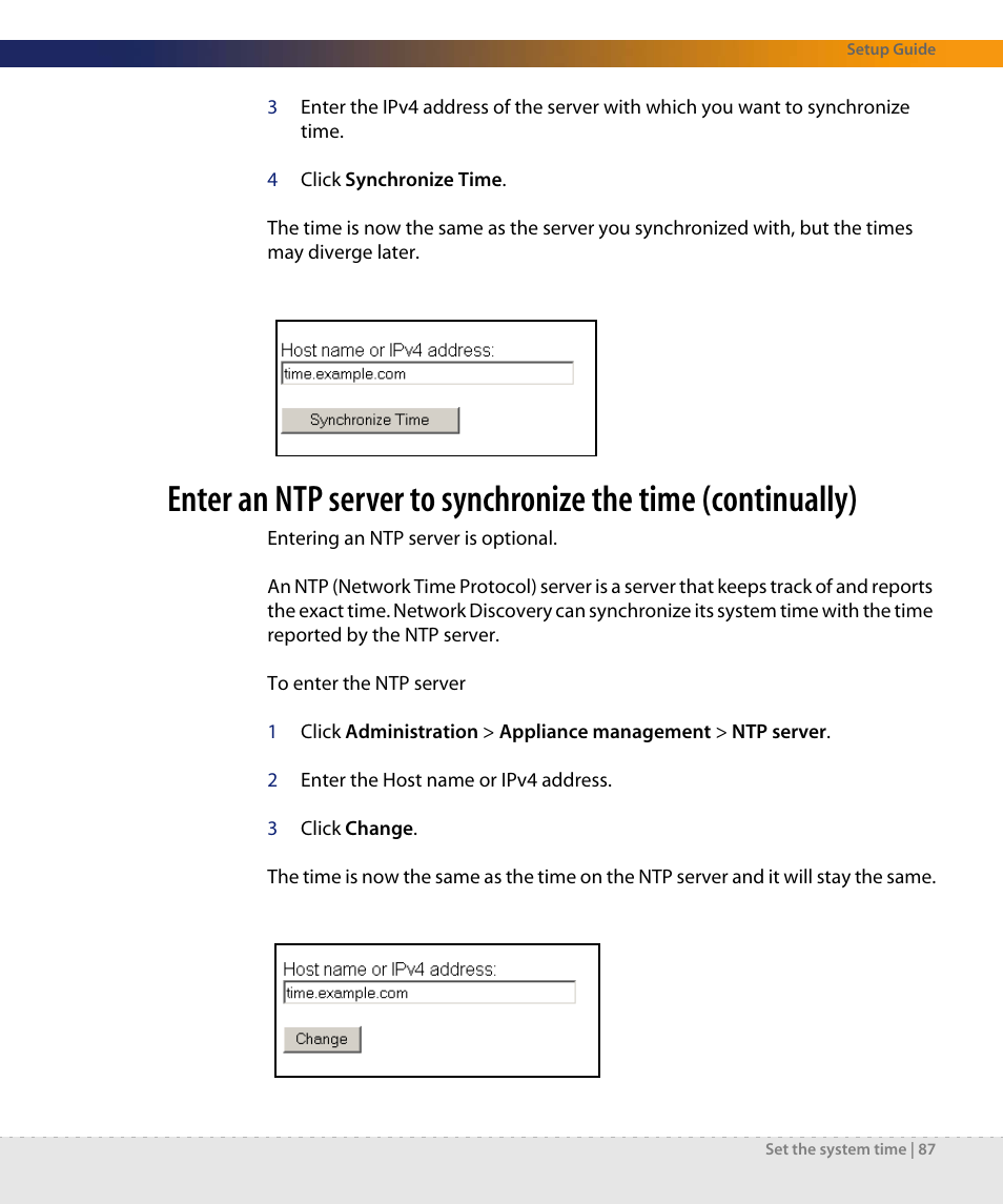 Enter an ntp server to synchronize the | Dell DPND-523-EN12 User Manual | Page 87 / 170