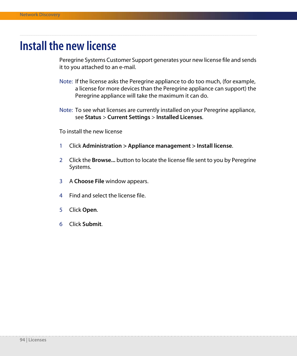Install the new license | Dell DPND-523-EN12 User Manual | Page 94 / 170