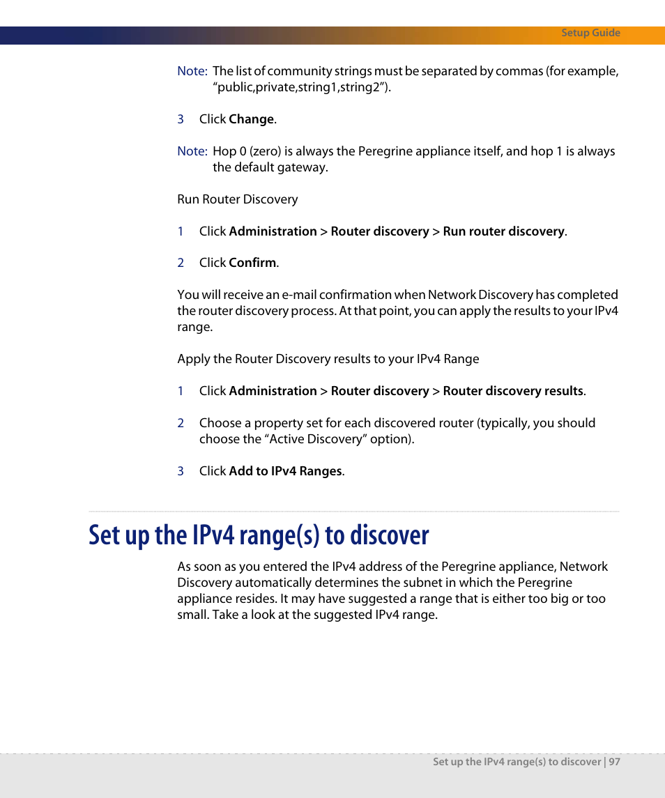 Set up the ipv4 range(s) to discover, Set up the ipv4 | Dell DPND-523-EN12 User Manual | Page 97 / 170