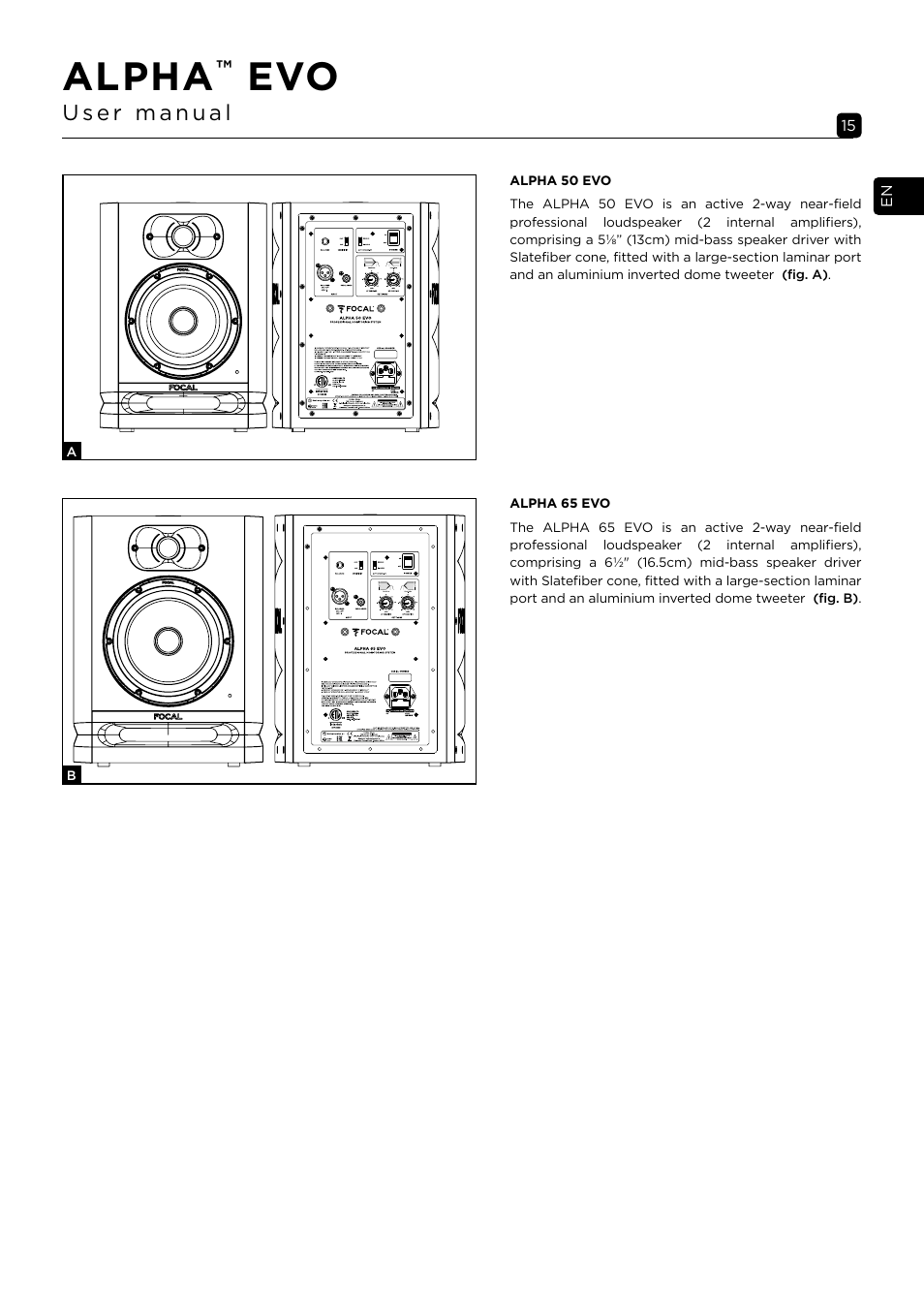 Alpha | Focal Alpha 65 Evo 6.5" Mixing Monitor User Manual | Page 15 / 144