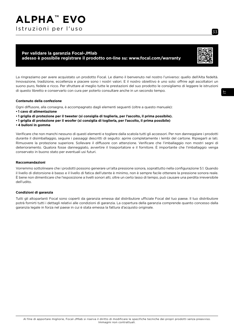 Alpha | Focal Alpha 65 Evo 6.5" Mixing Monitor User Manual | Page 33 / 144