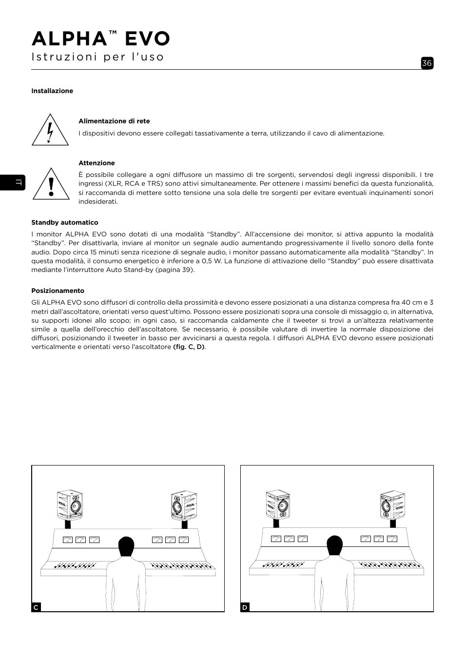 Alpha | Focal Alpha 65 Evo 6.5" Mixing Monitor User Manual | Page 36 / 144