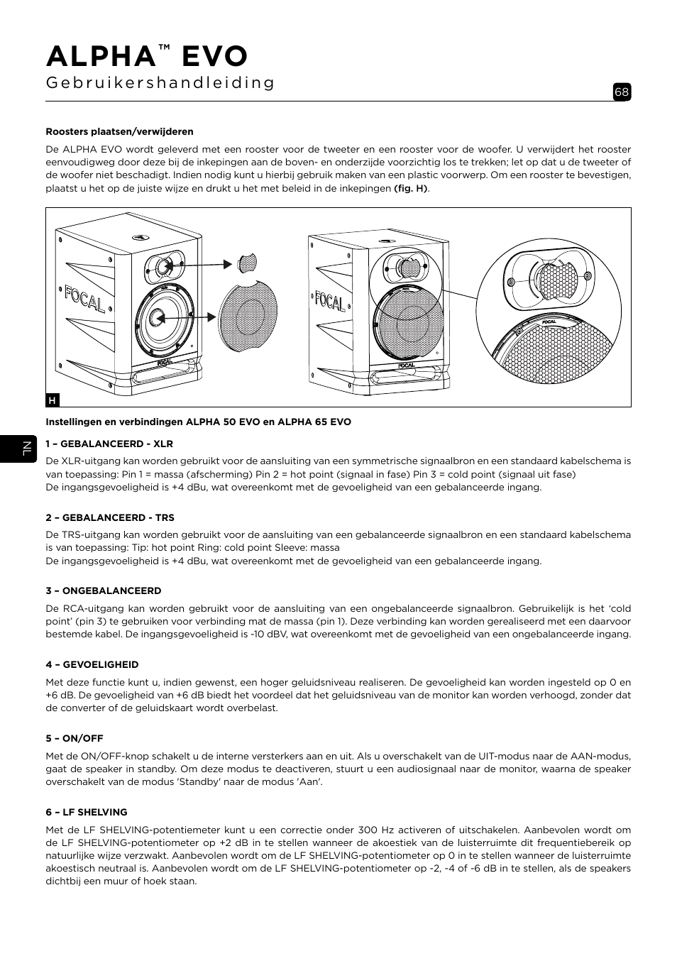 Alpha | Focal Alpha 65 Evo 6.5" Mixing Monitor User Manual | Page 68 / 144