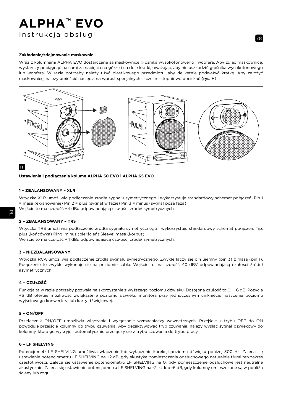 Alpha | Focal Alpha 65 Evo 6.5" Mixing Monitor User Manual | Page 78 / 144