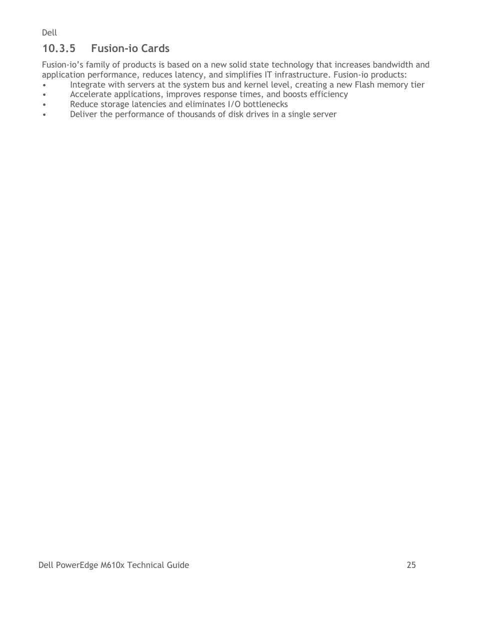 Fusion-io cards, 5 fusion-io cards | Dell PowerEdge M610x User Manual | Page 30 / 48