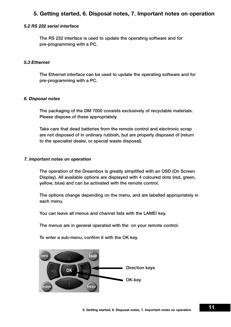 Dream Vision DM 7000-S User Manual | Page 11 / 70