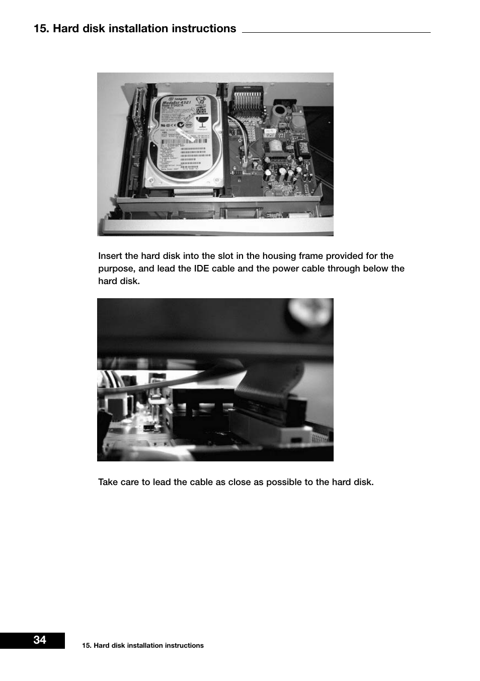 34 15. hard disk installation instructions | Dream Vision DM 7000-S User Manual | Page 34 / 70
