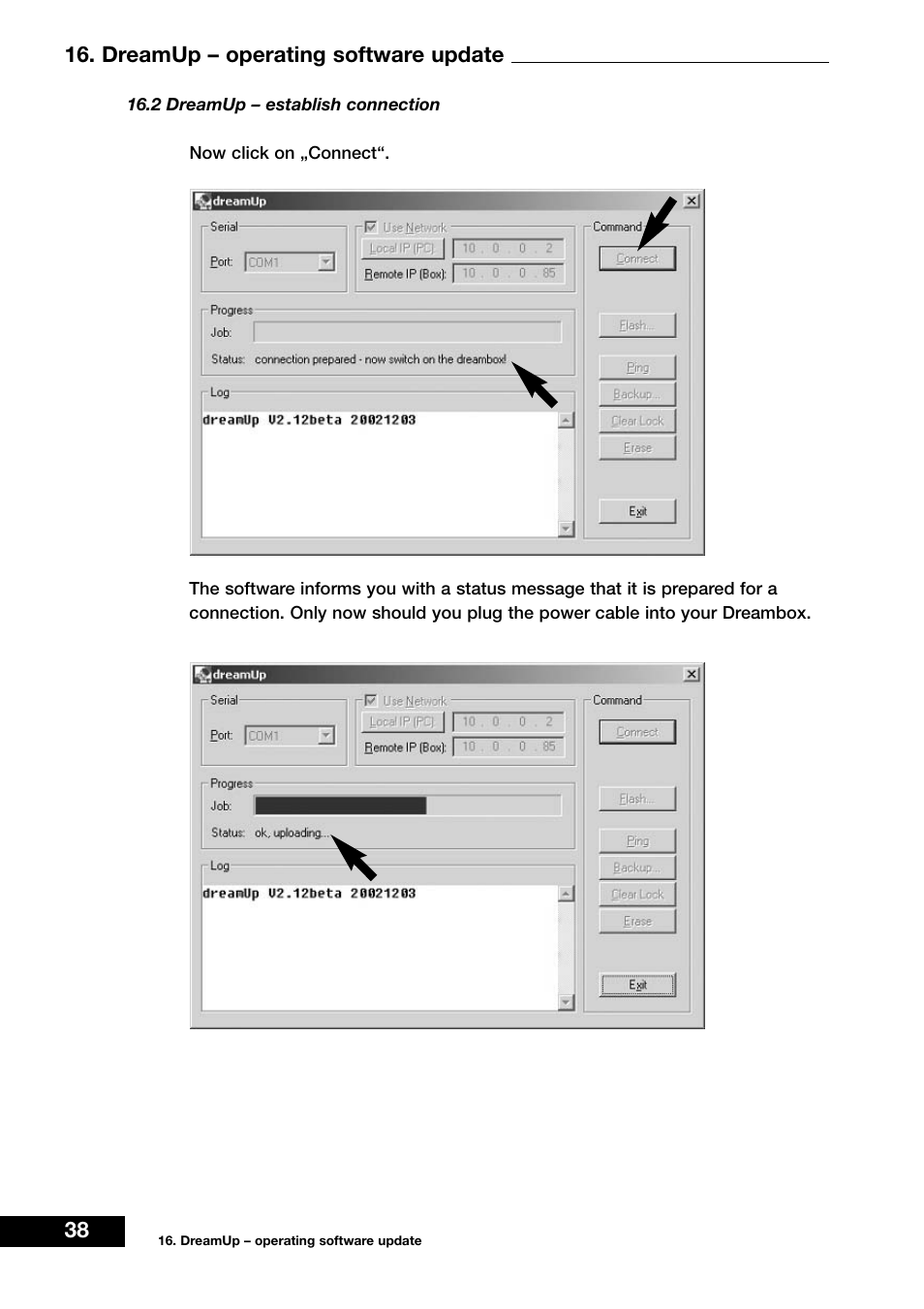 38 16. dreamup – operating software update | Dream Vision DM 7000-S User Manual | Page 38 / 70