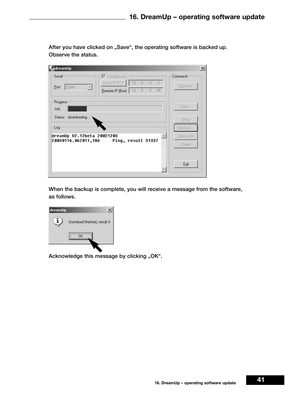 Dreamup – operating software update 41 | Dream Vision DM 7000-S User Manual | Page 41 / 70