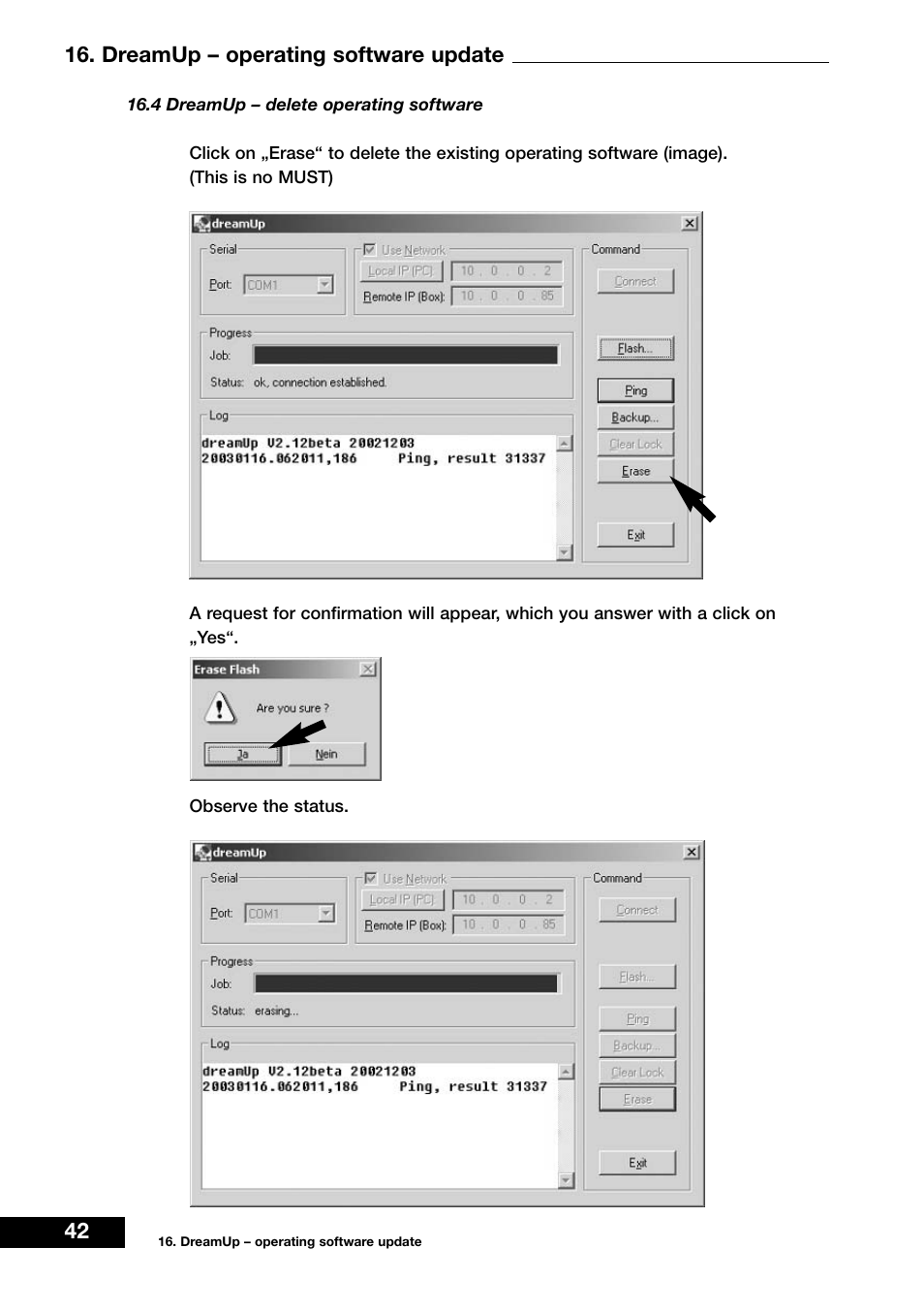42 16. dreamup – operating software update | Dream Vision DM 7000-S User Manual | Page 42 / 70