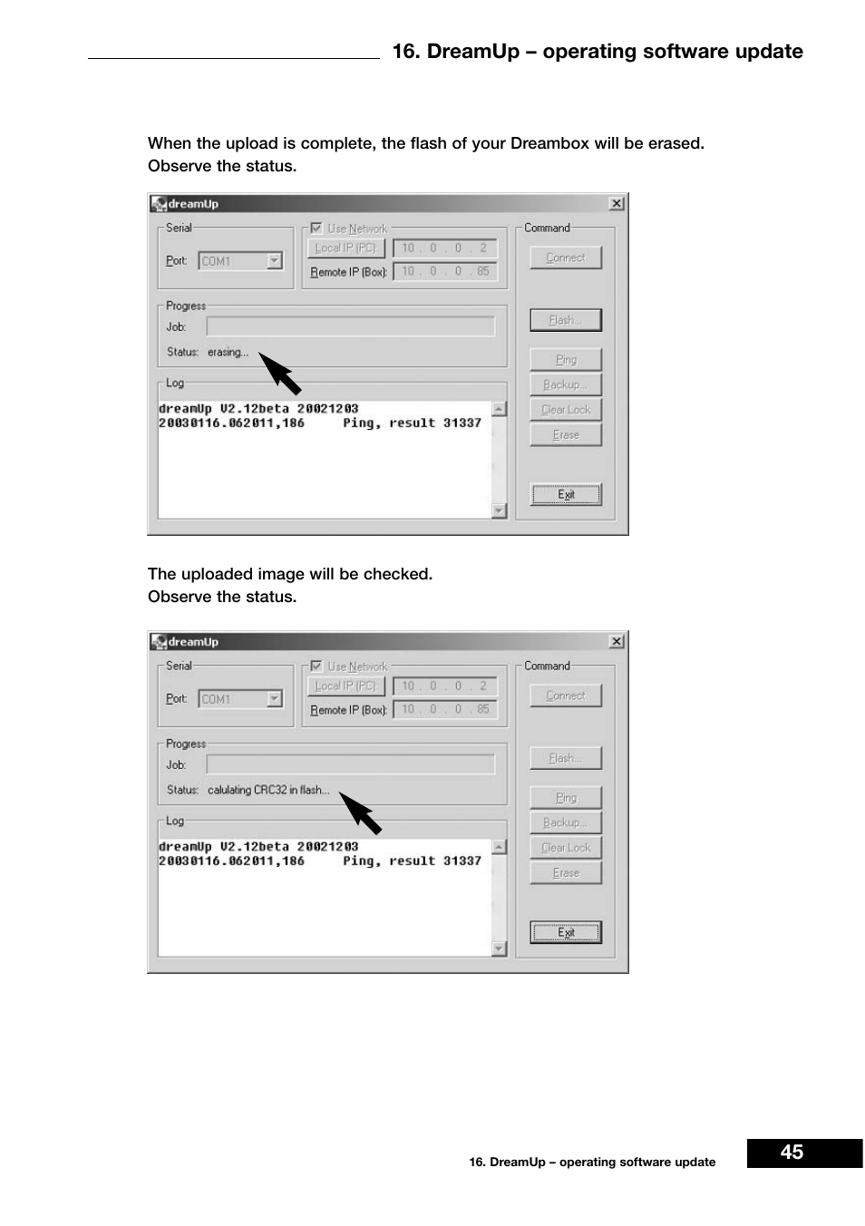 Dreamup – operating software update 45 | Dream Vision DM 7000-S User Manual | Page 45 / 70