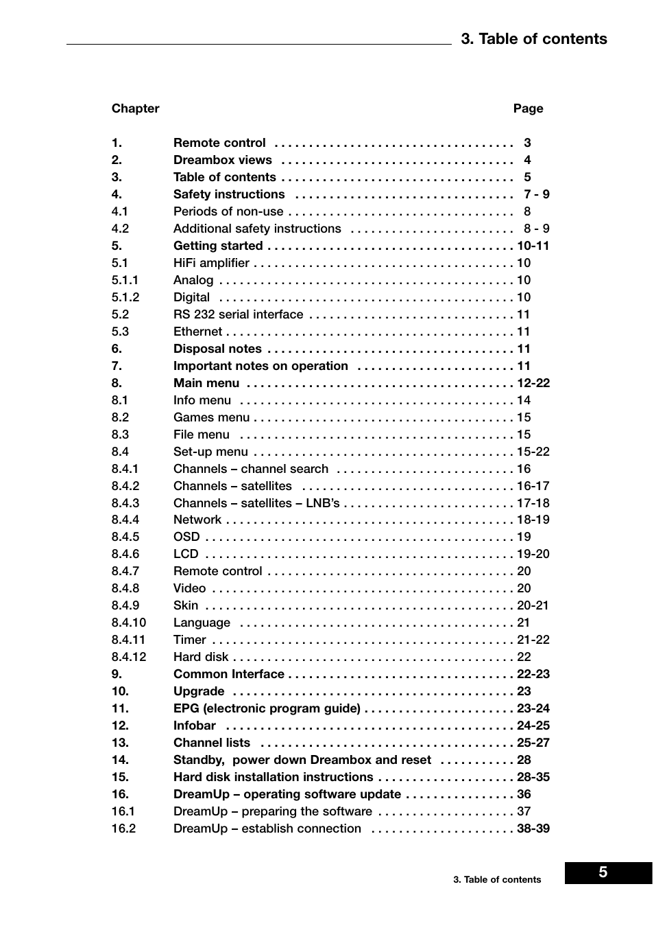 Dream Vision DM 7000-S User Manual | Page 5 / 70