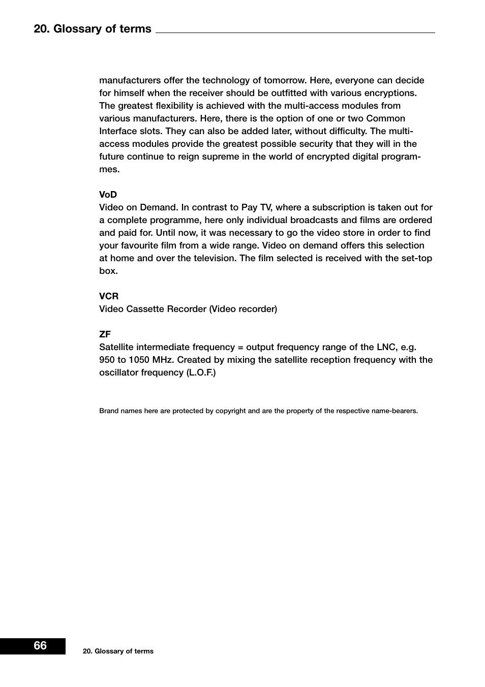 66 20. glossary of terms | Dream Vision DM 7000-S User Manual | Page 66 / 70