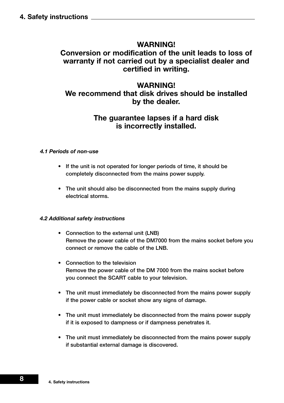 Dream Vision DM 7000-S User Manual | Page 8 / 70
