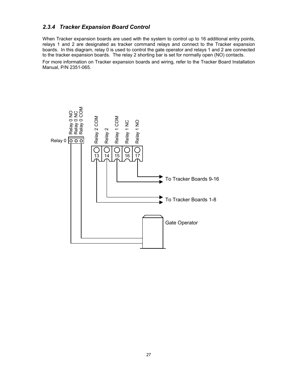 4tracker expansion board control | DoorKing 1817 User Manual | Page 27 / 67