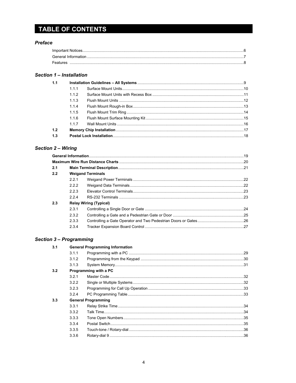 DoorKing 1817 User Manual | Page 4 / 67