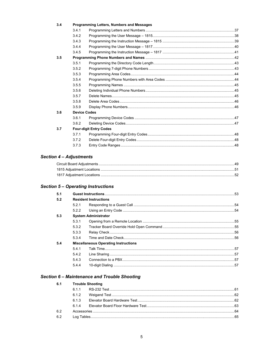 DoorKing 1817 User Manual | Page 5 / 67