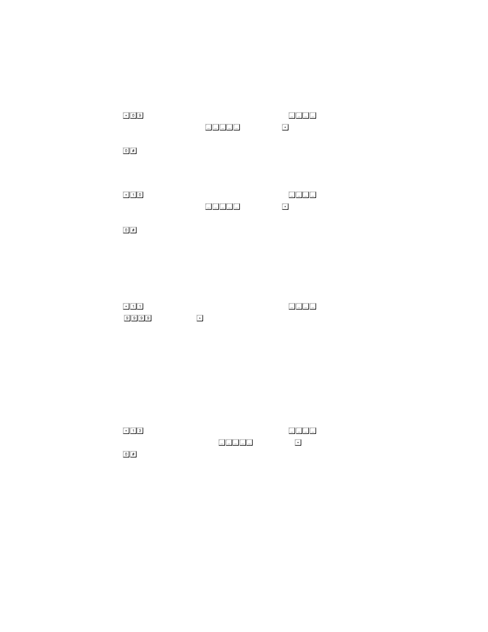 5 five-digit entry code programming, 6 delete five-digit entry codes, 7 delete all five-digit entry codes | 8 five-digit entry code divide number | DoorKing 1802 User Manual | Page 36 / 55