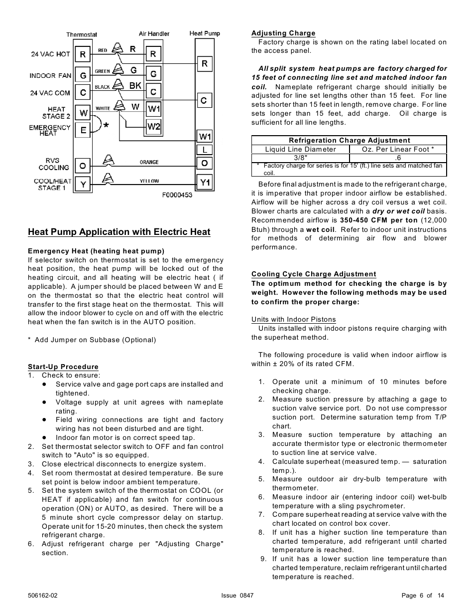 Heat pump application with electric heat | Ducane (HVAC) 2HP13/14 User Manual | Page 6 / 14
