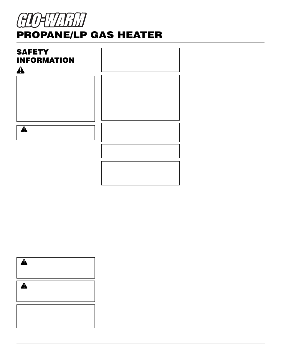 Propane/lp gas heater, Safety information | Desa FB-10BA User Manual | Page 2 / 26