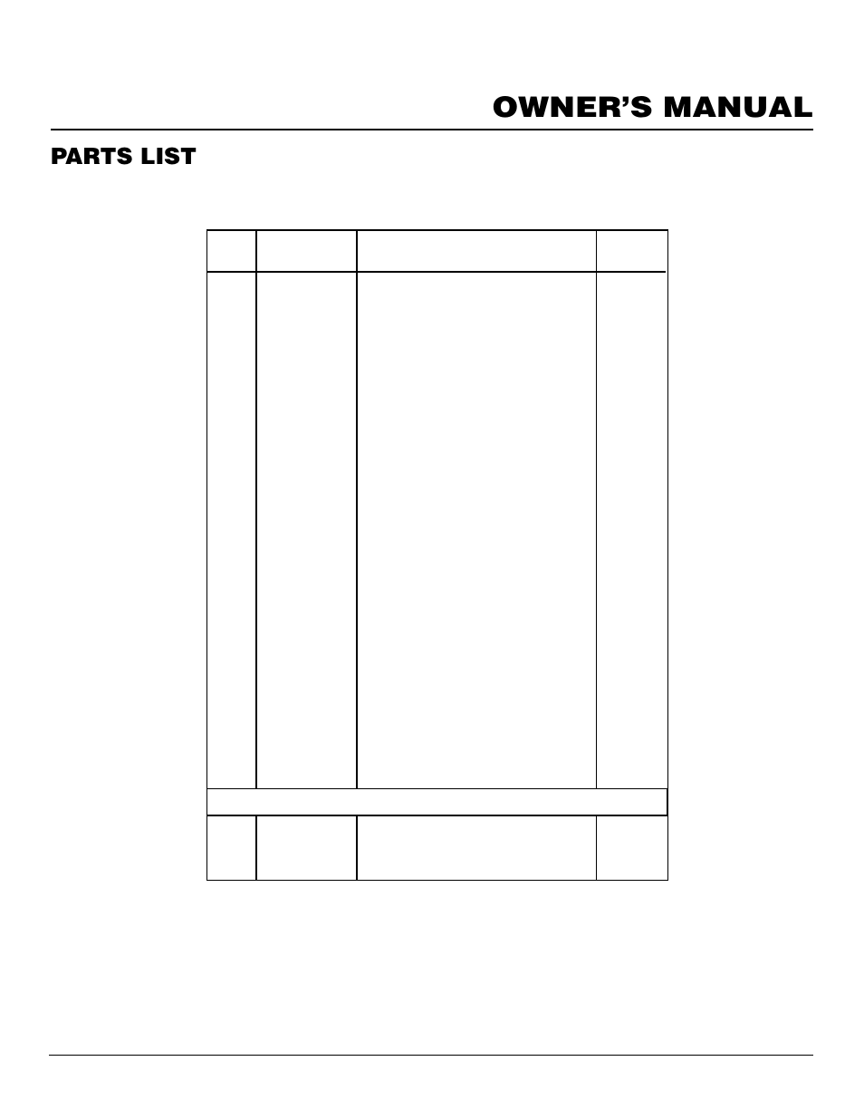 Owner’s manual, Parts list, Fbs-10bb | Desa FB-10BA User Manual | Page 25 / 26