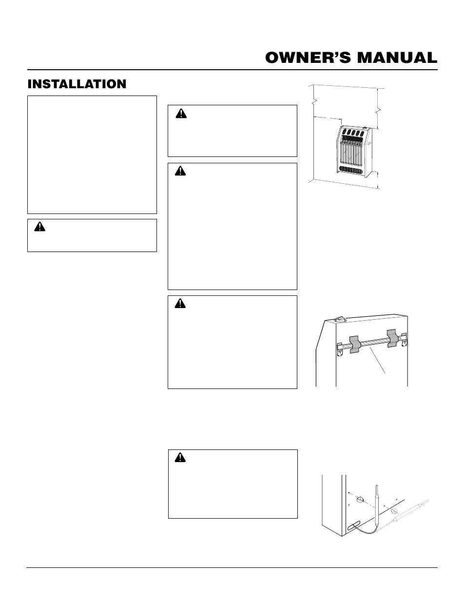 Owner’s manual, Installation | Desa FB-10BA User Manual | Page 7 / 26