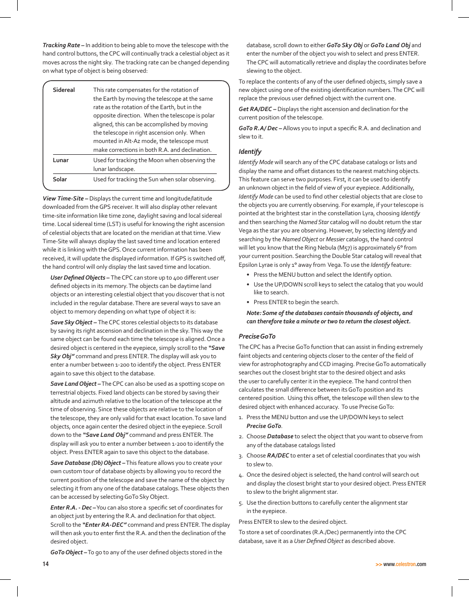 Celestron CPC Deluxe 1100 HD Computerized Telescope User Manual | Page 16 / 50