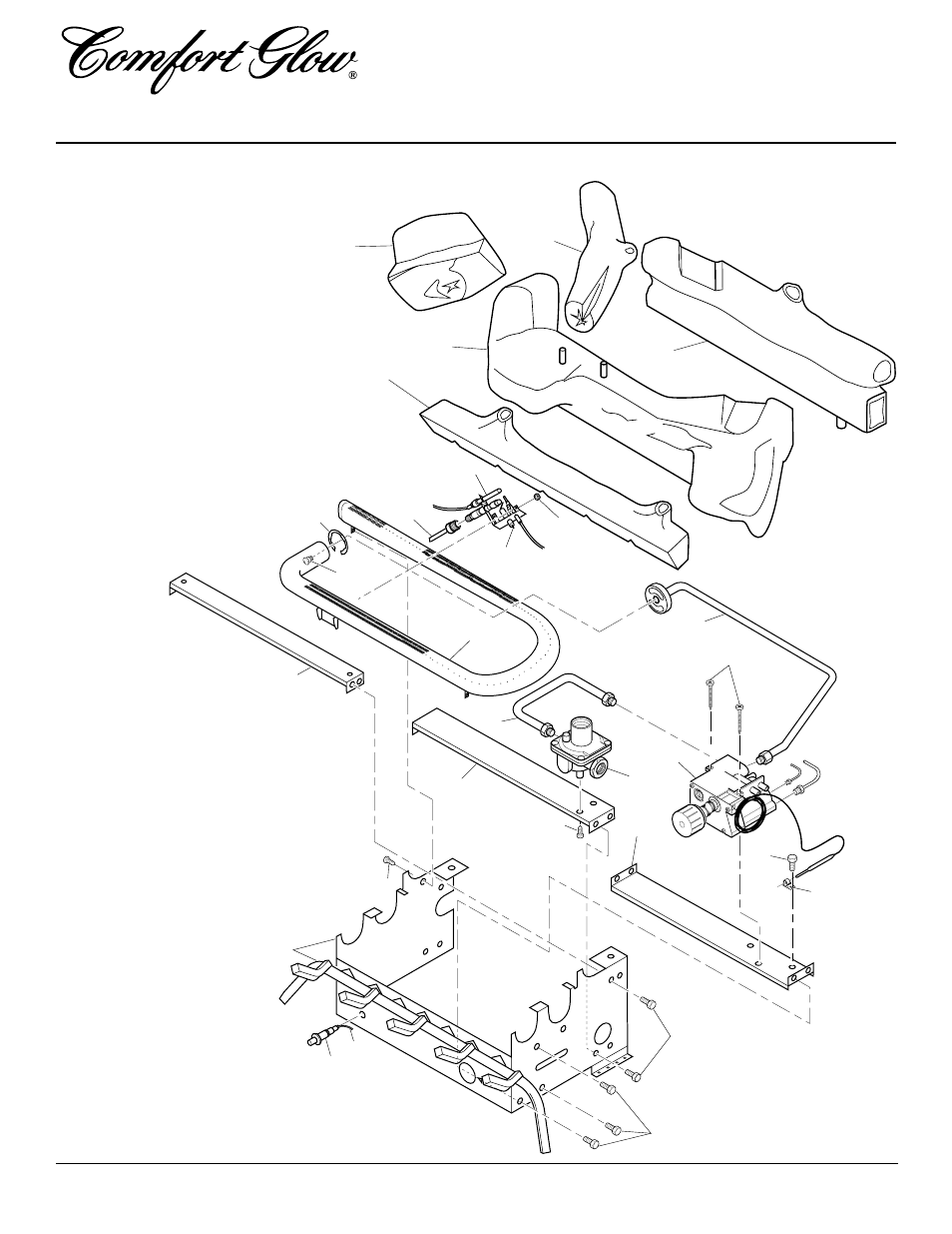 Vent-free natural gas log heater, Illustrated parts breakdown | Desa CY2718N User Manual | Page 30 / 36