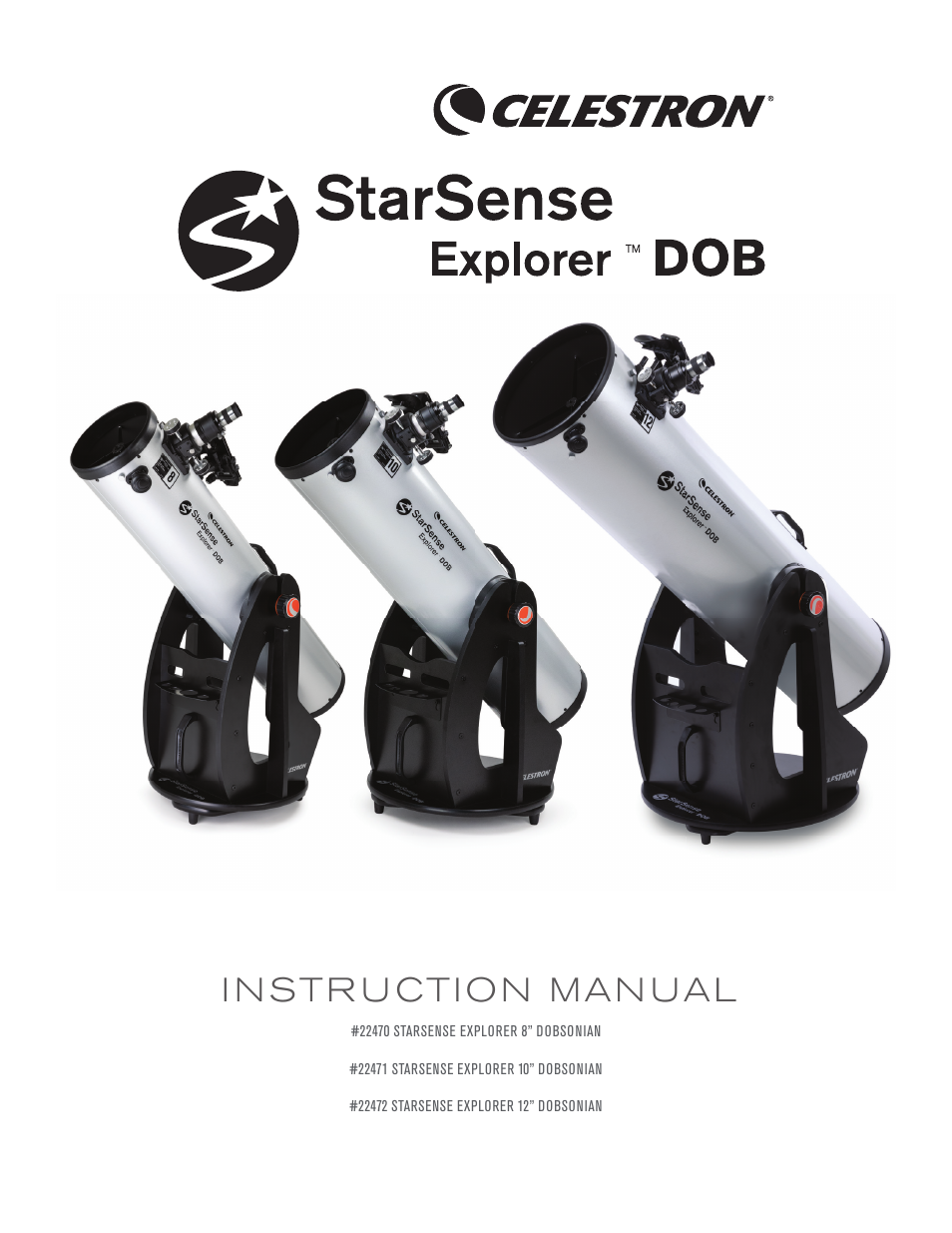 Celestron StarSense Explorer 12" f/4.9 Dobsonian Telescope User Manual | 105 pages